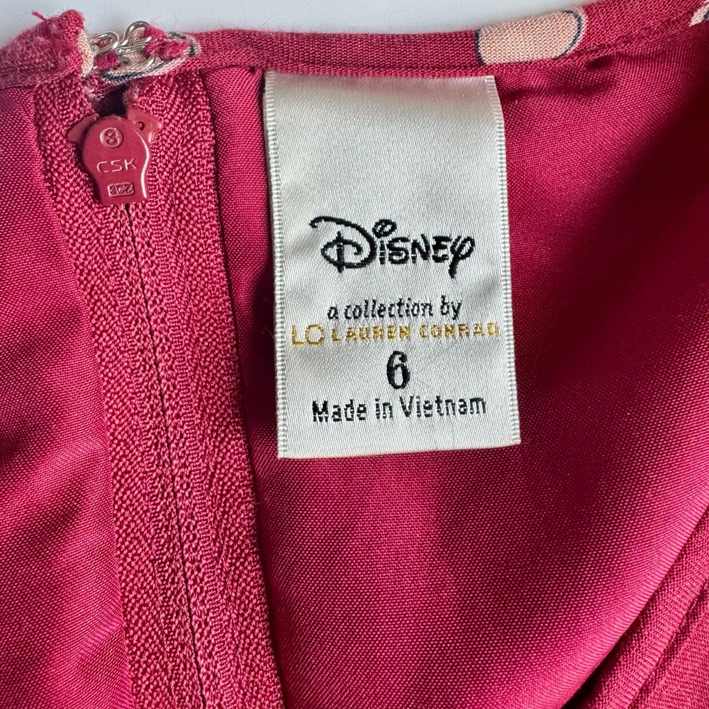 Disney x Lauren Conrad Minnie Rocks the Dots Polka Dot Dress Red/Cream Size 6 - Picture 11 of 13